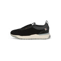 Sneakers - Bi-Material Microfiber & Leather Lace-Ups