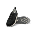 Sneakers - Bi-Material Leather & Suede Lace-Ups