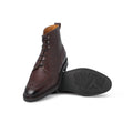 Boots - CRANLEIGH Grained Leather & Rubber Soles Lace-Ups Eyelets + Hooks