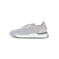 Sneakers - Nubuck, Stretch Knit & Rubber Soles Lace-Ups