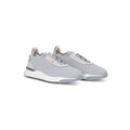 Sneakers - Nubuck, Stretch Knit & Rubber Soles Lace-Ups