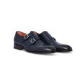 Double Monks - Patinated Leather & Leather Soles + Medallion