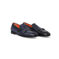 Loafers - Distressed Leather Monk Strap Double Buckle + Apron