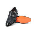 Double Monks - CARTER Polished Leather & Bimaterial Soles