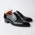 Oxfords – SINATRA Black Patent Leather Red Lining & Leather Soles Lace-Ups