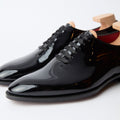 Oxfords – SINATRA Black Patent Leather Red Lining & Leather Soles Lace-Ups