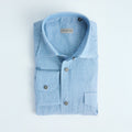 Shirt – Denim Cotton Single Cuff Decorative Snap buttons