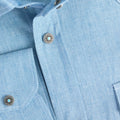Shirt – Denim Cotton Single Cuff Decorative Snap buttons