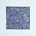 Pocket Square – Paisley Print With Border Linen-100781586