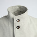 Jacket – Wool, Cotton & Silk Deconstructed Mao Collar Buttoned-100782898