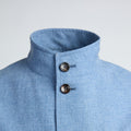 Jacket – Wool, Cotton & Silk Deconstructed Mao Collar Buttoned-100782898