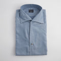 Shirt – Carlo Riva Twill Single Cuff, Button-Down Under, Open Collar