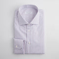 Shirt – Striped Cotton Single Cuff, Italian Collar