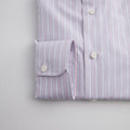 Shirt – Striped Cotton Single Cuff, Italian Collar