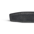 Belt - Grained Leather & Thin Silver Buckle