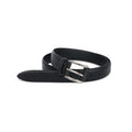 Belt - Grained Leather & Silver Buckle