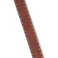 Belt - Grained Leather With Sewing Line & Silver Buckle