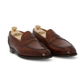 Loafers - WINCHELSEA Dark Oak Calf loafers with apron Leather & Leather Soles