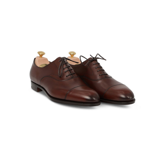 Oxfords - CHELSEA Dark Oak Leather & Leather Soles Lace-Ups