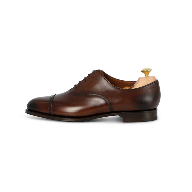 Oxfords - BERKELEY Dark Oak Leather & Leather Soles Lace-Ups