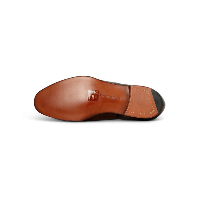 Oxfords - BERKELEY Dark Oak Leather & Leather Soles Lace-Ups