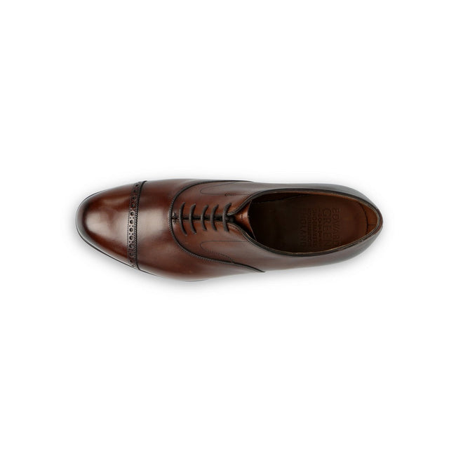 Oxfords - BERKELEY Dark Oak Leather & Leather Soles Lace-Ups
