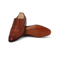 Oxfords - OAKDALE Chestnut Calf Leather & Leather Soles Lace-Ups