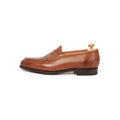 Penny Loafers - PICCADILLY Burnt Pine loafers with apron Leather & Leather Soles
