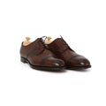 Derbies- ELMSLEY Dark Oak Antique Leather & Leather Soles Lace-Ups