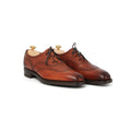 Full Brogue Ghillies - SKYE Rosewood Leather & Leather Soles Lace-Ups