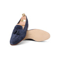 Unlined Tassel Loafers - PORTLAND Baby Calf Suede & Leather Soles + Apron