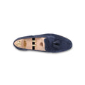 Unlined Tassel Loafers - PORTLAND Baby Calf Suede & Leather Soles + Apron