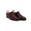 Oxfords - LAUGHTON Burgundy Leather & Leather Soles Lace-Ups