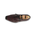 Oxfords - LAUGHTON Burgundy Leather & Leather Soles Lace-Ups