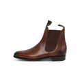 Chelsea Boots - NEWMARKET Dark Oak Leather & Leather Soles Elastic-Sided