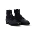 Boots - GALWAY Suede, Leather & Rubber Soles Lace-Ups Eyelets + Hooks