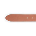 Belt - Smooth Leather Without Stitches Silver Buckle