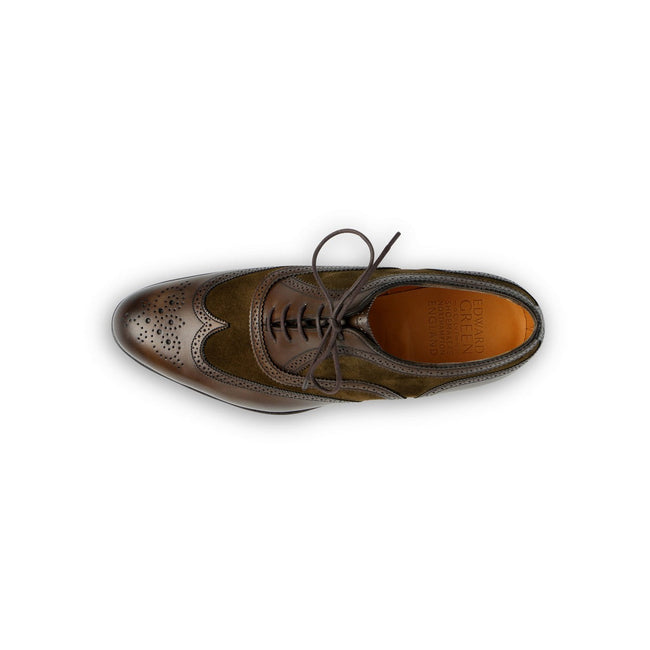 Wingtip Medallion Oxfords - MALVERN III Leather, Suede & Leather Soles Lace-Ups