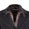Double Coat - Wool, Polyester & Viscose, Detachable Bib + Fur Collar
