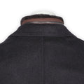 Double Coat - Wool, Polyester & Viscose, Detachable Bib + Fur Collar