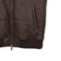 Gilet - Leather & Nylon Zipped + Hooded Sleeveless
