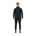Navy Nylon Ultralight Blazer With Fleece Bib