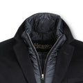 Double Coat - Cashmere Detachable Bib + Buttoned
