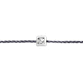 Thread Bracelet - IDENTITY Rhodium Silver & Square Diamond