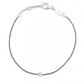 Thread Bracelet - IDENTITY Rhodium Silver & Square Diamond