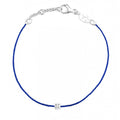 Thread Bracelet - IDENTITY Rhodium Silver & Square Diamond