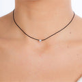 Thread Neckalce - IDENTITY Rhodium Silver & Solitary Diamond