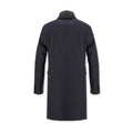 Dark Grey Cashmere Coat With Nylon Ulralight Bib