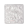 Pocket Square - Kamasutra Drawings "Je t'interdis de m'oublier" Silk
