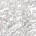 Pocket Square - Kamasutra Drawings "Je t'interdis de m'oublier" Silk